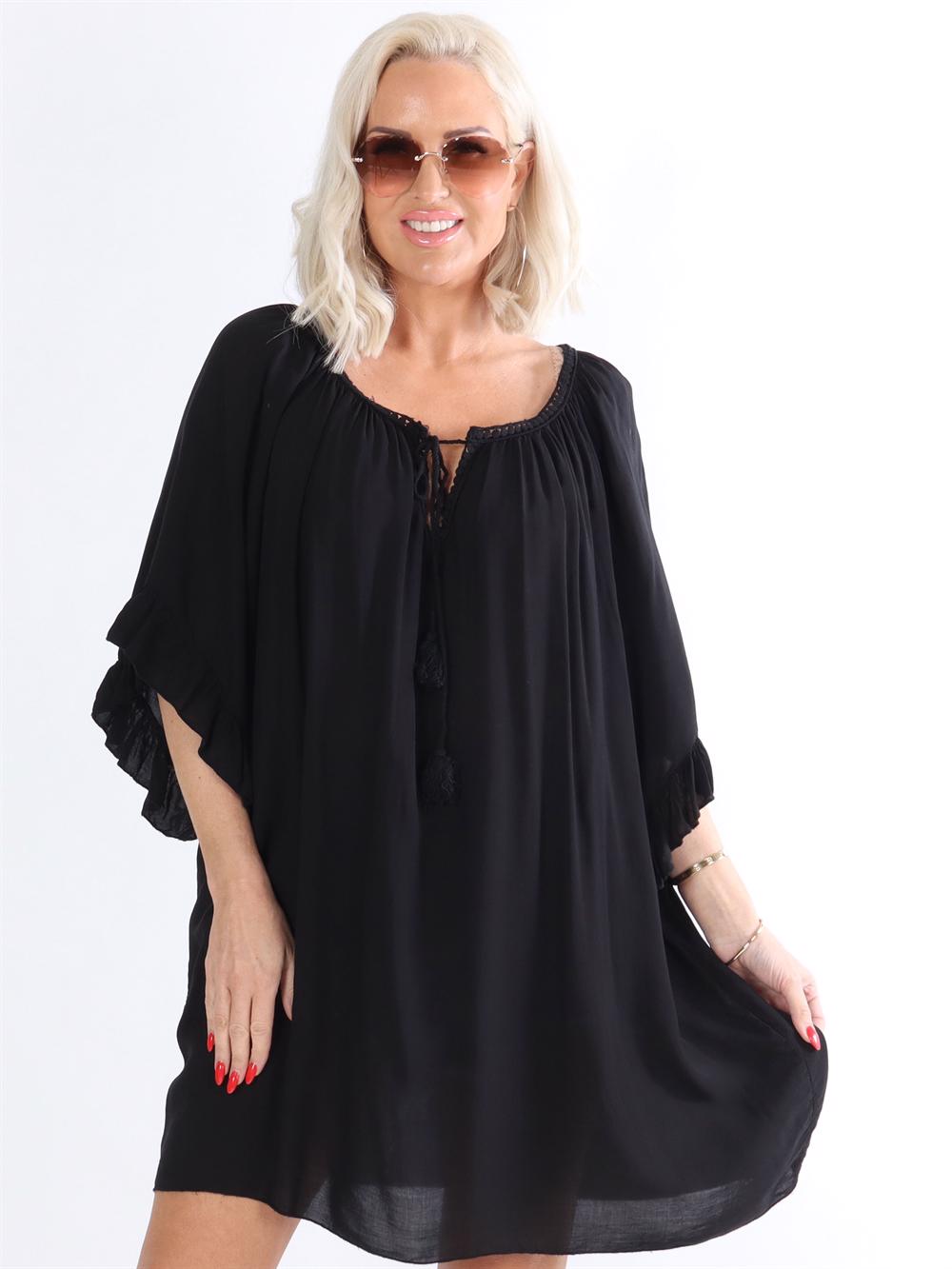 Layla - Tunikaklänning med volangärmar